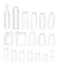 Blank Set of Plastic Packaging Bottles with Cap Royalty Free Stock Photo