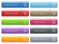 Set of web search glossy color captioned menu buttons Royalty Free Stock Photo