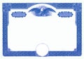 Certificate Border with american eagle on top