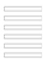 Blank Sheet Music Sheet for the notation of a voice or solo instruments Blank Sheet Music vector