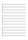 Blank Sheet Music Sheet for the notation of a voice or solo instruments Blank Sheet Music vector