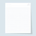 Blank sheet of notebook. Blank entry form. Paper with lines and squares for notes. Royalty Free Stock Photo