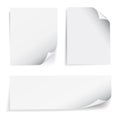 Blank Sheet Paper Page Curl Set Royalty Free Stock Photo