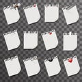 Blank sheets of paper with clips design vector illustration Royalty Free Stock Photo