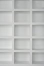 Blank shelving in white empty copy space Royalty Free Stock Photo