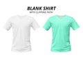 Blank shirt isolated on white background. Empty clothing for design. Clipping path Royalty Free Stock Photo