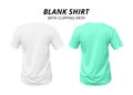 Blank shirt isolated on white background. Empty clothing for design. Clipping path Royalty Free Stock Photo