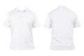 Blank shirt neck mockup template, front and back view, isolated white, plain t-shirt. Mockup.Printable polo shirt design