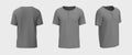 Blank short-sleeve henley t-shirt mockup