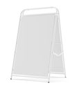 Blank sidewalk signboard isolated