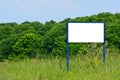 Blank sign against landscape Royalty Free Stock Photo