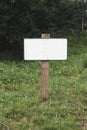Blank Sign in grass Royalty Free Stock Photo