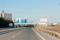 Blank sign on the highway