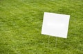 Blank Sign on Lawn Royalty Free Stock Photo