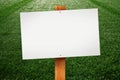 Blank sign on the lawn Royalty Free Stock Photo