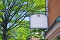 Blank sign outside store Royalty Free Stock Photo