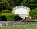 Blank sign of the subdivision entrance