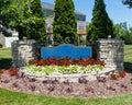 Blank sign of the subdivision entrance