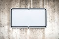 Blank sign on wall mock-up -  parking spot sign mockup Royalty Free Stock Photo