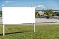 Blank sign in yard Royalty Free Stock Photo