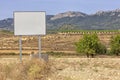 A blank signage sign located in a landscape