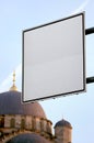 Blank signboard Istanbul