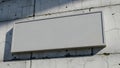 Blank Signboard Mockup on Cracked Concrete Wall Royalty Free Stock Photo