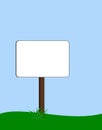 Blank signpost