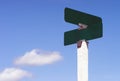 Blank Signs Crossraods Street Avenue Sign Blue Skies Clouds Royalty Free Stock Photo