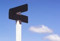 Blank Signs Crossraods Street Avenue Sign Blue Skies Clouds Royalty Free Stock Photo