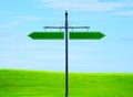 Blank signs pointing in opposite directions Royalty Free Stock Photo