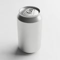 Blank Silver Aluminum Beverage Can with Pull Tab on White Background drink soda Royalty Free Stock Photo