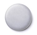 Blank silver button badge