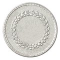 Blank silver coin Royalty Free Stock Photo