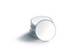 Blank silver coin stack mock up, isolated, front side Royalty Free Stock Photo