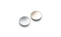 Blank silver and gold coin mock up, isolated