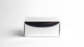 Blank Silver Metallic Box on White Background Royalty Free Stock Photo