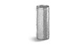 Blank silver 450 ml soda can with drops mockup, looped rotation