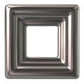 Blank silver photo frame 3d illustration