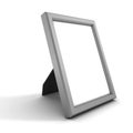 Blank silver picture or photo frame at white Royalty Free Stock Photo