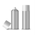 Blank silver spray bottle template Royalty Free Stock Photo