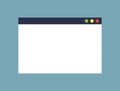 Blank simple browser window mockup for computer. Can be used for responsive web design, showcasing screenshots web sites. Vector Royalty Free Stock Photo