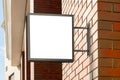 Blank singboard on the wall Royalty Free Stock Photo