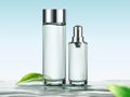 Blank skincare bottles