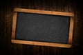 Blank Slate on Wooden Background Royalty Free Stock Photo