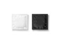 Blank small plastic packet design mockup, black white, clipping path