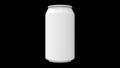 Blank small silver aluminium soda can mockup on black background Royalty Free Stock Photo