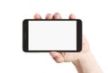 Blank smart phone with clipping path Royalty Free Stock Photo