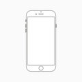 Blank Smartphone Template Flat Vector