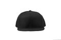 Blank snapback hat cap flat visor on white background isolated